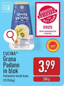 ALDI Cucina grana padano in blok aanbieding