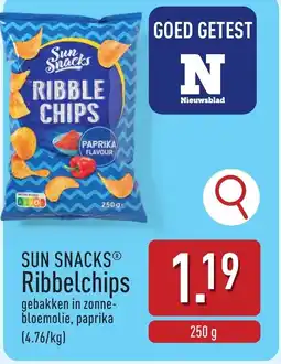 ALDI Sun Snacks Ribbelchips aanbieding