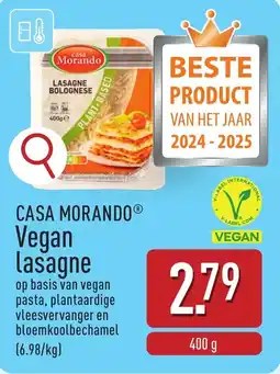ALDI Casa morando vegan lasagne aanbieding