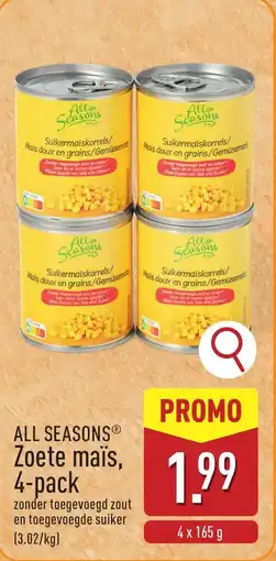 ALDI All seasons zoete maïs aanbieding