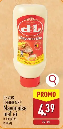 ALDI Devos lemmens mayonnaise met ei aanbieding