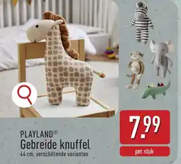 ALDI Playland gebreide knuffel aanbieding