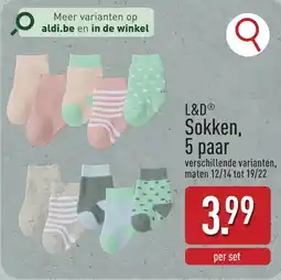 ALDI L&D Sokken aanbieding