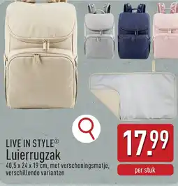 ALDI Live in style luierrugzak aanbieding