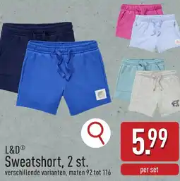 ALDI L&D Sweatshort aanbieding