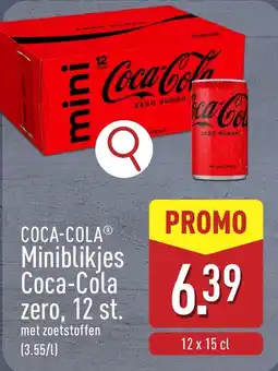 ALDI Coca-cola miniblikjes zero aanbieding