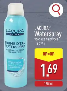 ALDI Lacura waterspray aanbieding