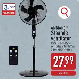 ALDI Ambiano staande ventilator aanbieding