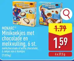 ALDI Monarc minikoekjes met chocolade en melkvulling, aanbieding