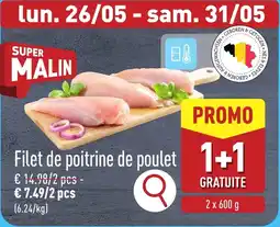 ALDI Filet de poitrine de poulet aanbieding