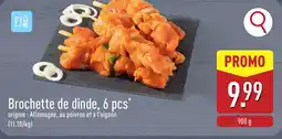 ALDI Brochette de dinde aanbieding