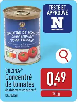 ALDI Cucina Concentré de tomates aanbieding