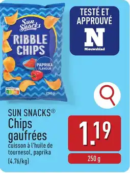 ALDI Sun Snacks Chips gaufrées aanbieding