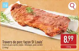 Travers de porc façon St Louis
