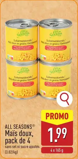 ALDI All seasons maïs doux aanbieding