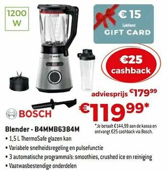 Exellent Bosch blender - b4mmb6384m aanbieding