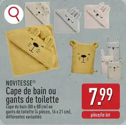 ALDI Novitesse Cape de bain ou gants de toilette aanbieding