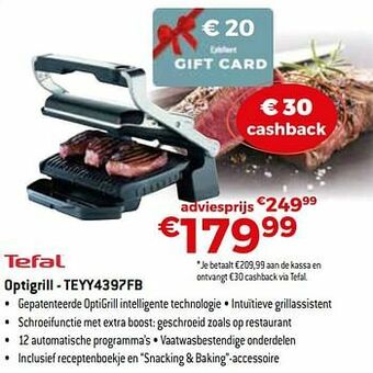 Exellent Tefal optigrill - teyy4397fb aanbieding