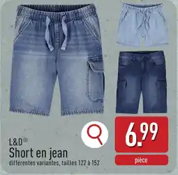 ALDI L&D Short en jean aanbieding