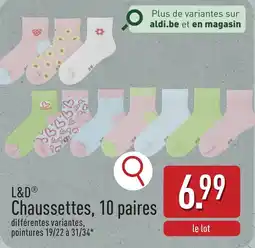 ALDI L&D Chaussettes aanbieding