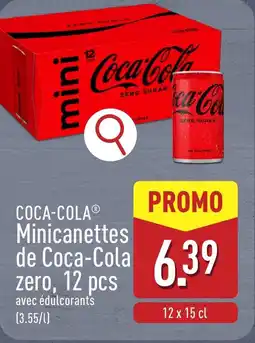 ALDI Coca-cola minicanettes de coca cola zero aanbieding