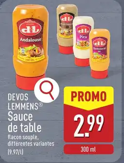 ALDI Devos lemmensⓡ sauce de table aanbieding