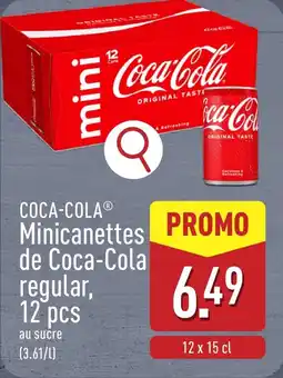 ALDI Coca cola minicanettes de coca cola regular aanbieding