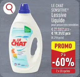 ALDI Le chat sensitiv lessive liquide aanbieding