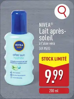 ALDI Nivea lait aprèssoleil aanbieding
