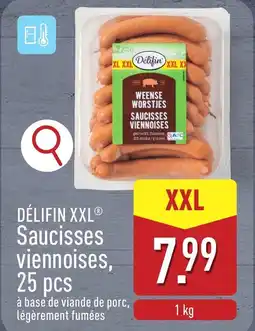 ALDI Délifin xxl saucisses viennoises aanbieding