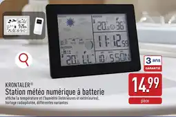 ALDI Krontaler Station météo numérique à batterie aanbieding