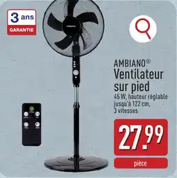 ALDI Ambiano Ventilateur sur pied aanbieding