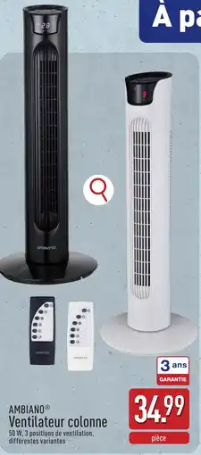 ALDI Ambiano Ventilateur colonne aanbieding