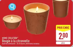 ALDI Home Creation Bougie à la citronnelle aanbieding