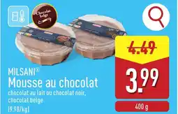 ALDI Milsani Mousse au chocolat aanbieding
