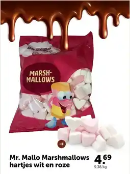 AVEVE Mr. Mallo Marshmallows hartjes wit en roze aanbieding