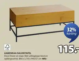 Jysk Aabenraa salontafel aanbieding