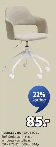 Jysk Reerslev bureaustoel aanbieding
