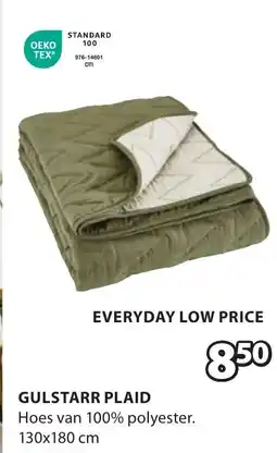 Jysk Gulstarr plaid aanbieding