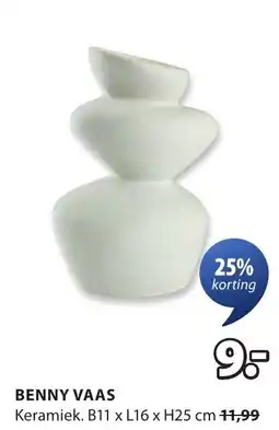 Jysk Benny vaas aanbieding