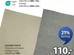 Jysk Lucerne tapijt aanbieding