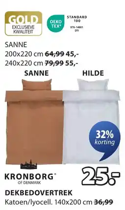 Jysk Dekbedovertrek aanbieding