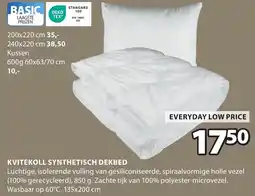Jysk Kvitekoll synthetisch dekbed aanbieding