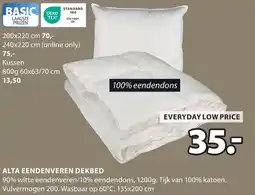 Jysk Alta eendenveren dekbed aanbieding