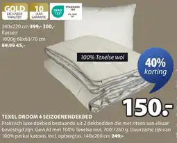 Jysk Texel droom 4 seizoenendekbed aanbieding