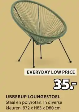 Jysk Ubberup loungestoel aanbieding