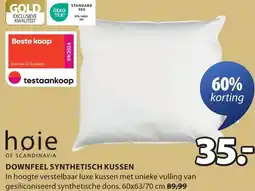Jysk Downfeel synthetisch kussen aanbieding