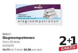 Hanos Select slagroom patronen aanbieding