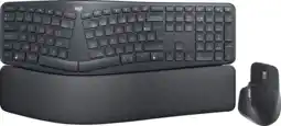 Coolblue Logitech K860 Ergonomisch Draadloos Toetsenbord Azerty + Logitech MX Master 3S aanbieding