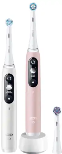 Coolblue Oral-B iO Series 6N Lot de 2 Blanc + Rose aanbieding